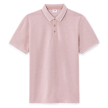Regular Cotton Blend Polo Shirt - Pink