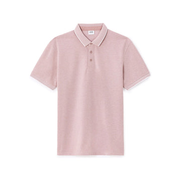 Regular Cotton Blend Polo Shirt - Pink