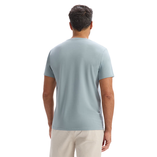 Slim V-Neck T-Shirt In Stretch Cotton