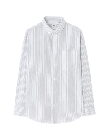 Loose Striped Poplin Shirt