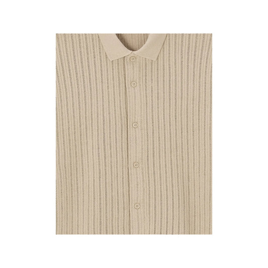 Regular Openwork Knit Shirt