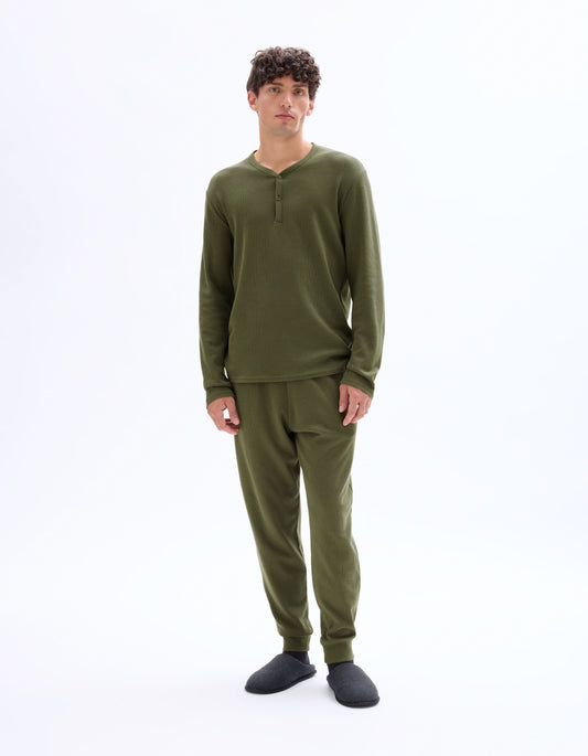 Stretch Waffle Pajama Set