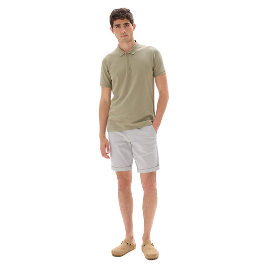 Slim Cotton Blend Polo Shirt