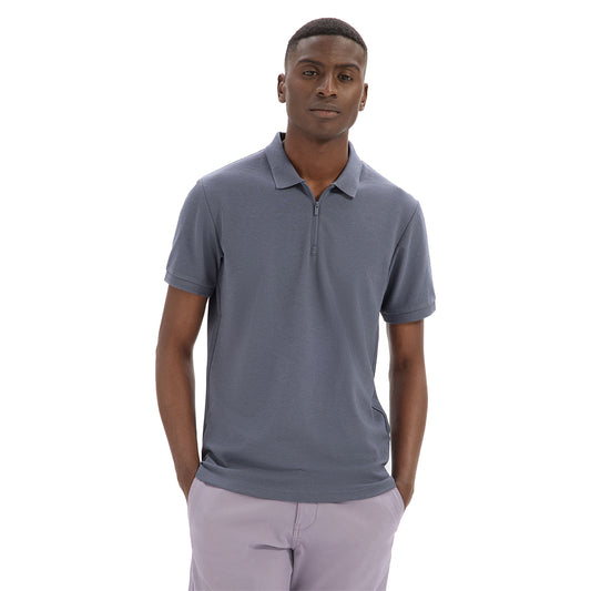 Slim Cotton Blend Polo Shirt