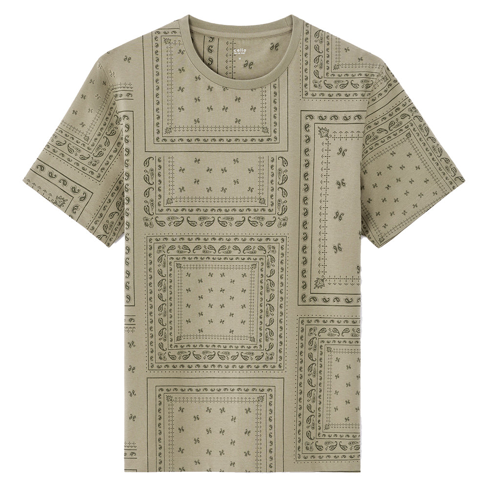 Floral Print Boxy Crew Neck T-Shirt