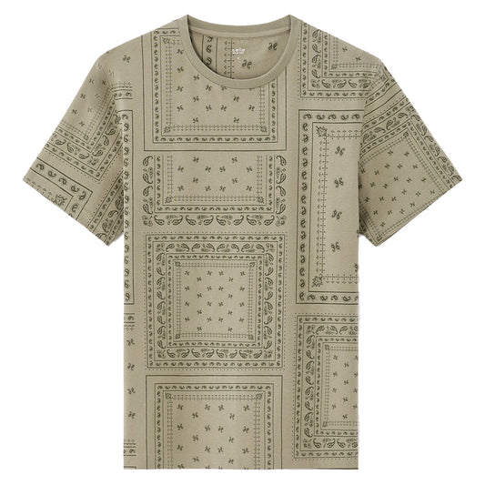 Floral Print Boxy Crew Neck T-Shirt