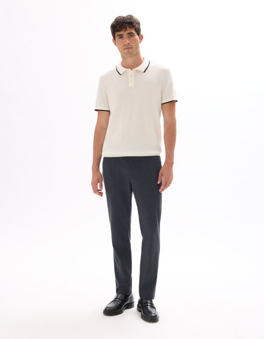 Slim Chino Pants In Jersey Medium