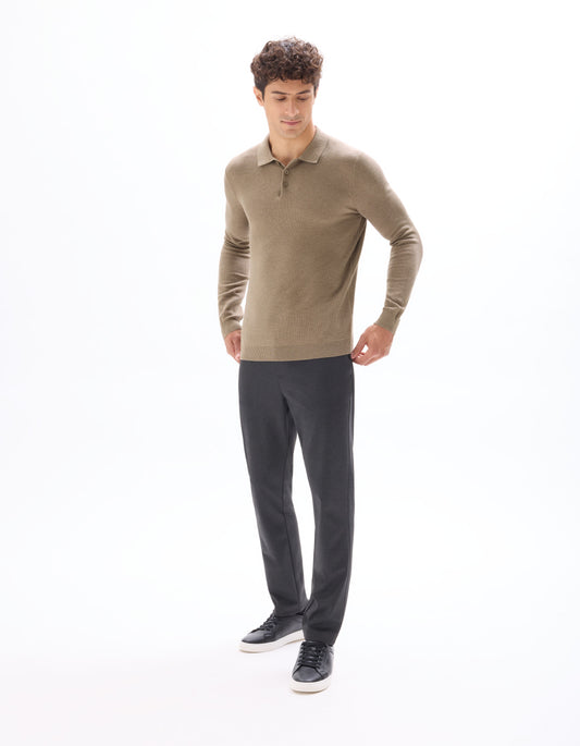 Slim Polo Collar Sweater