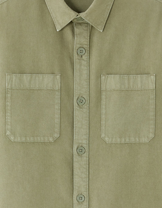 Garment-Dyed Overshirt