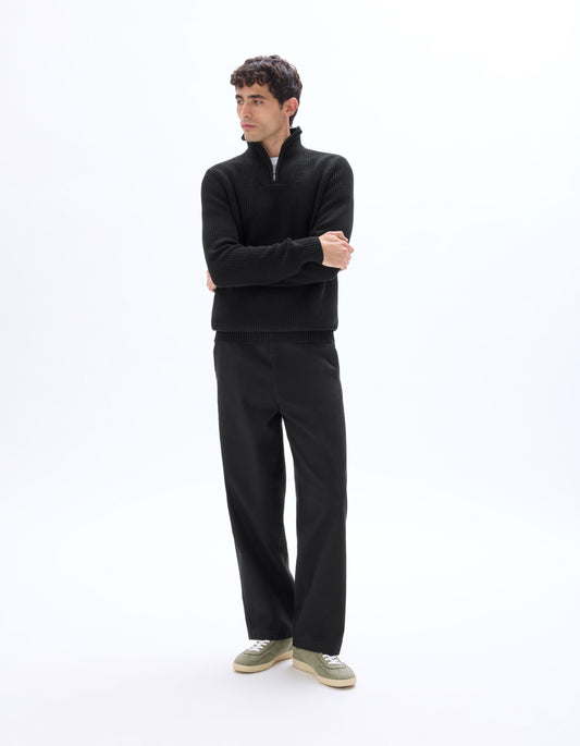Regular Fit Trucker Neck Sweater