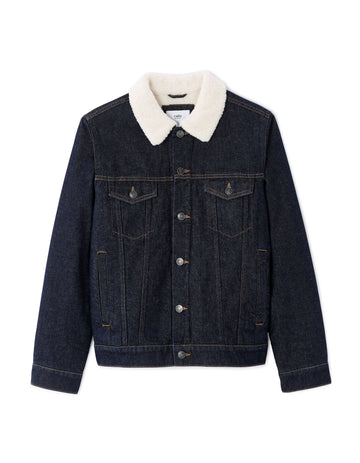 Sherpa-Lined Denim Jacket
