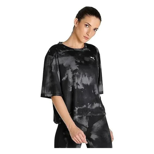 TRAIN FAVORITE AOP CROP SS TEE PUMA BLAC