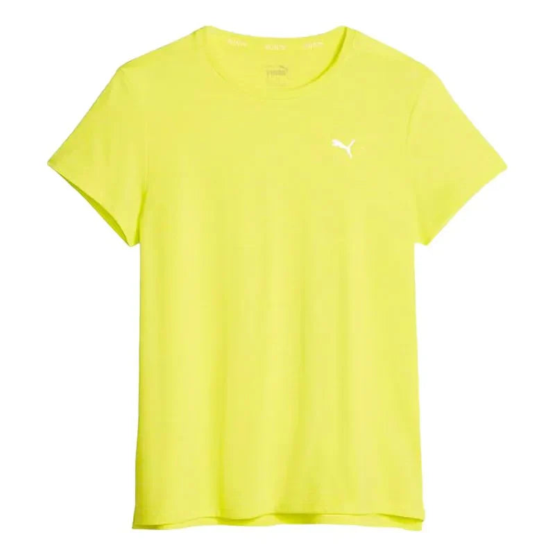 RUN FAVORITE HEATHER SS TEE W Yellow Bur