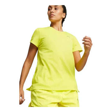 RUN FAVORITE HEATHER SS TEE W Yellow Bur