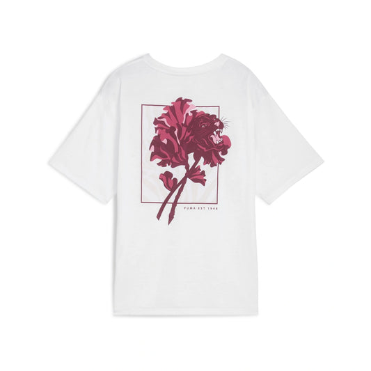 FLORAL CAT GRAPHIC TEE Women
