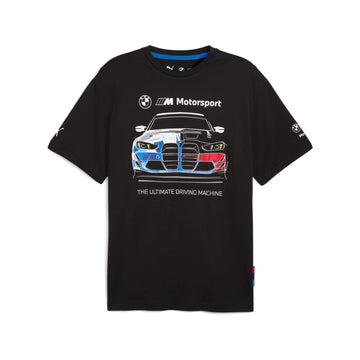 تيشيرت رجالي برسومات BMW M Motorsport العريضة