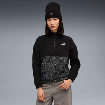 Essentials Animal Print Relaxed Crew Women