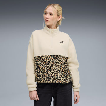 Essentials Animal Print Relaxed Crew Women