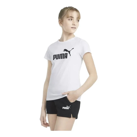 Logo Tee & Shorts Set G Puma White