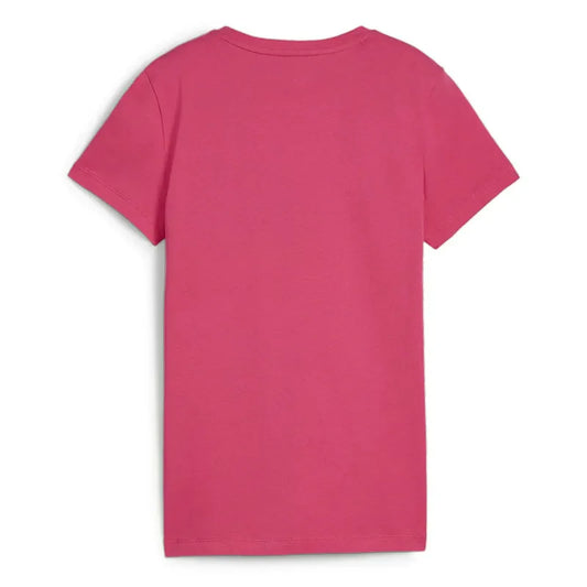 ESS+ Metallic Logo Tee Garnet Rose-Silve