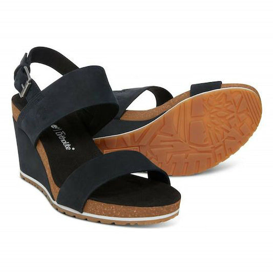 CAPRI SUNSET WEDGE JET BLACK
