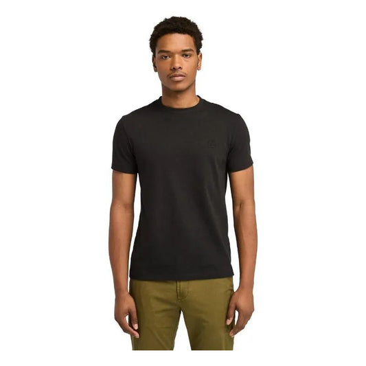 DUNSTAN RIVER V Neck Short Sleeve Tee Black-Pavement