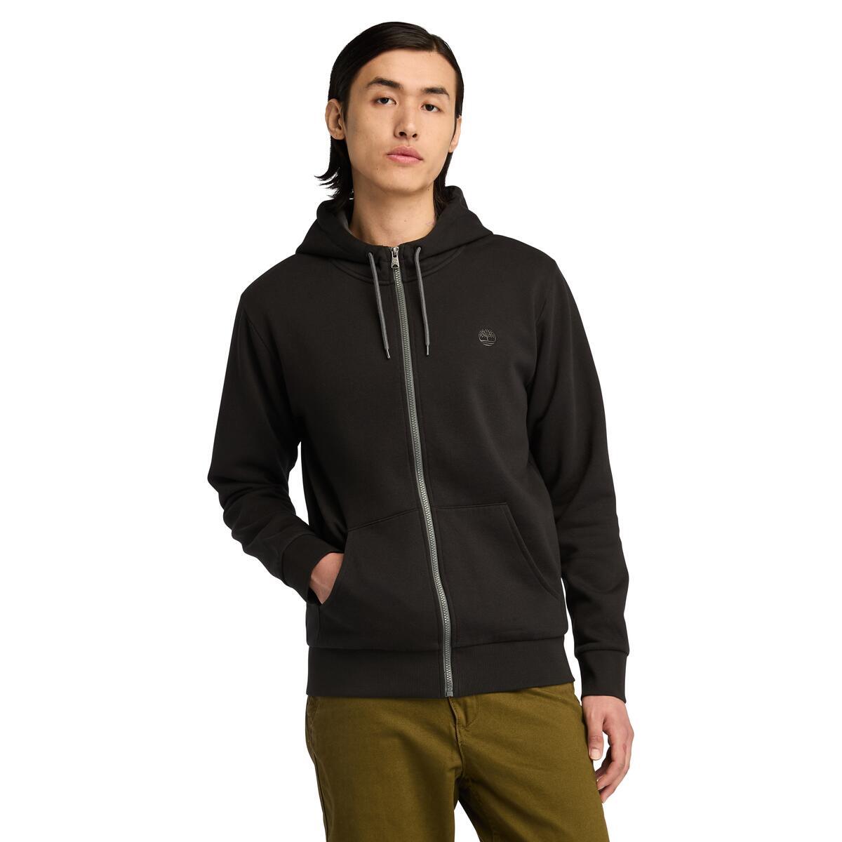 Oyster River Chest Logo Brushback Zip Hoodie