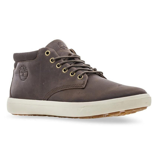 ASHWOOD PARK LEATHER CHUKKA FOR MEN IN DARK BROWN