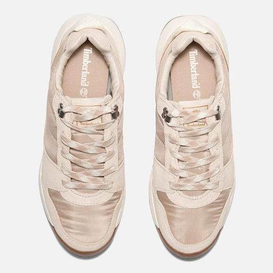 RETRO SWIFT LOW LACE UP SNEAKER LIGHT BEIGE WOVEN