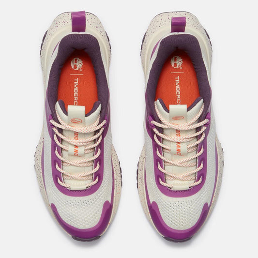 MOTION ACCESS LOW LACE UP SNEAKER NAT W BRIGHT PURPLE KNIT