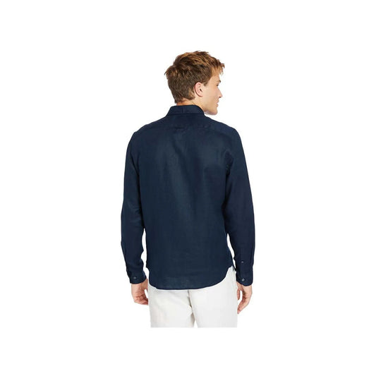 LS LINEN SHIRT DARK SAPPHIRE