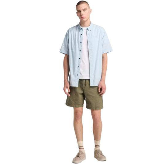 Short Sleeve Stretch Poplin Shirt