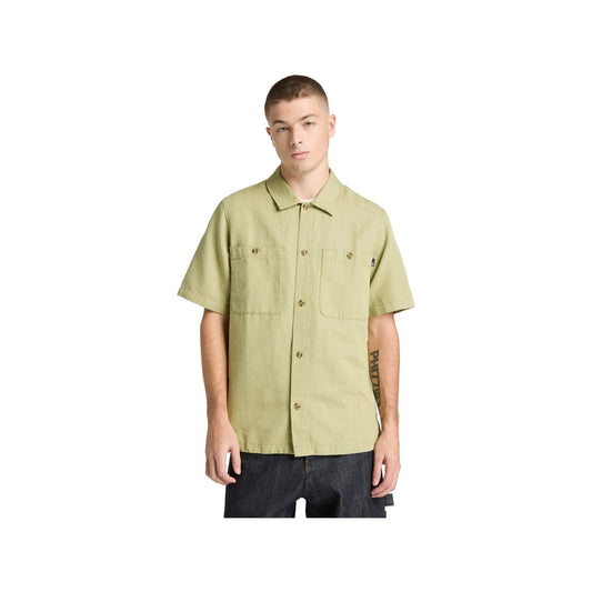 Cotton Linen Ss Utility Overshirt