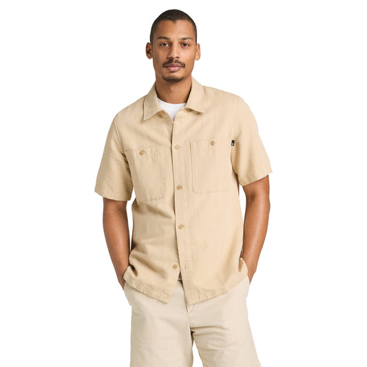 Cotton Linen Ss Utility Overshirt
