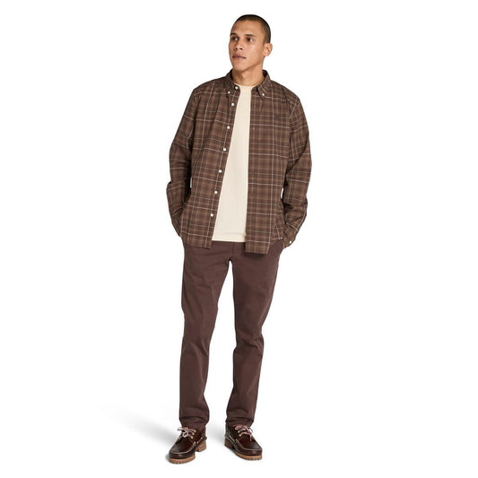 Stretch Poplin Check Shirt