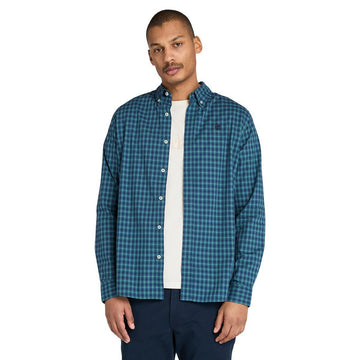 Stretch Poplin Gingham Shirt
