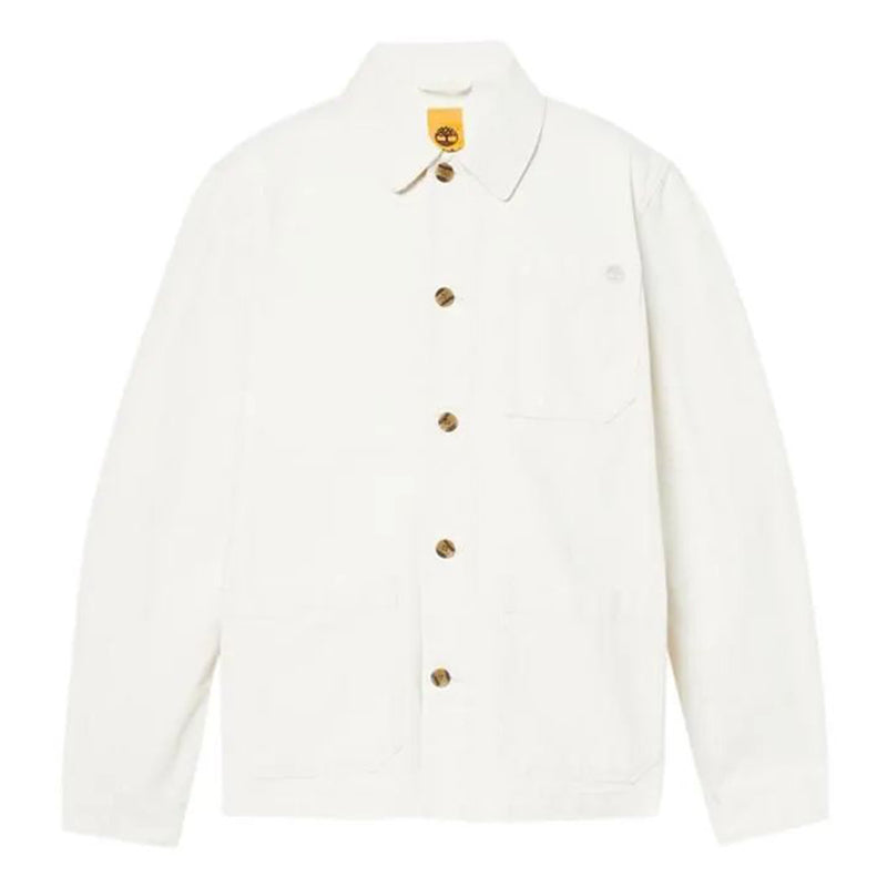 KEMPSHIRE Washed Canvas Chore Jacket Vintage White
