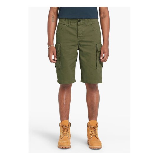 BROOKLINE Twill Cargo Short Leaf Green