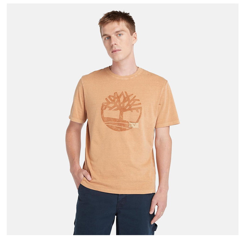 MERRYMACK RIVER Garment Dye Logo Graphic Tee Wheat Boot