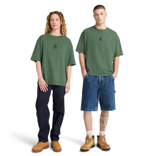 Sunwashed Embroidered Logo Tee