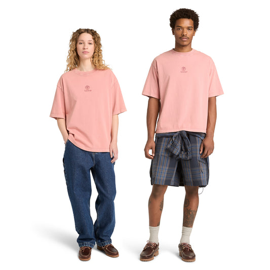 Sunwashed Embroidered Logo Tee