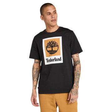 STACK LOGO Colored Short Sleeve Tee Black