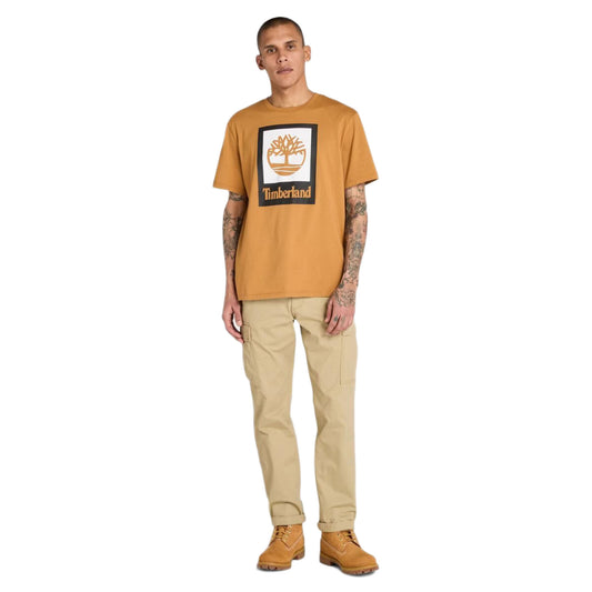 STACK LOGO Colored Short Sleeve Tee Wheat Boot