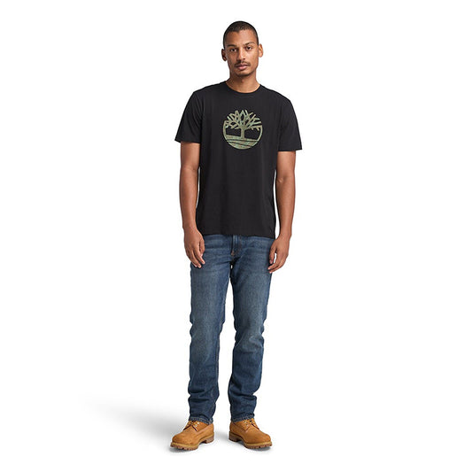 KENNEBEC RIVER Camo Tree Logo Short Sleeve Tee Black