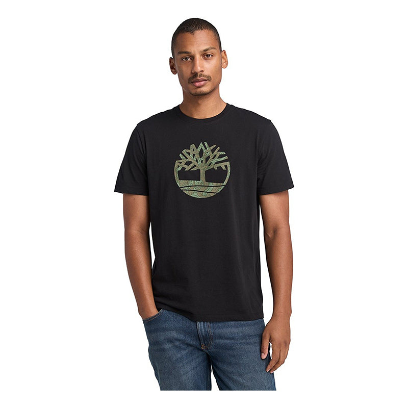 KENNEBEC RIVER Camo Tree Logo Short Sleeve Tee Black