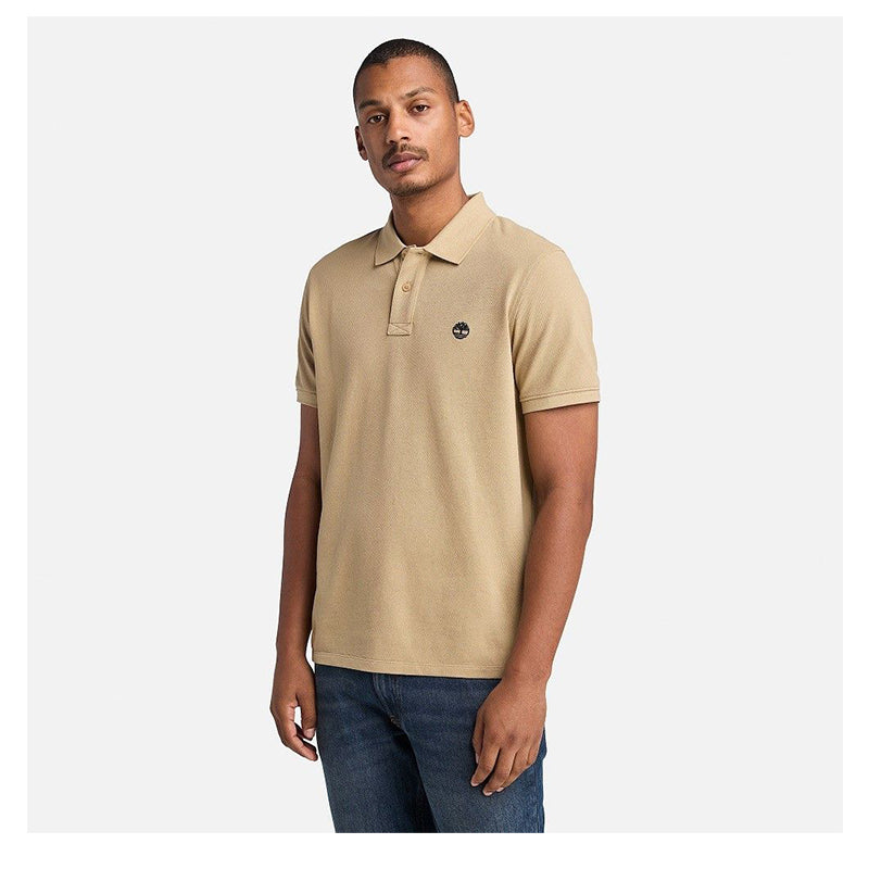 MILLERS RIVER Pique Short Sleeve Polo Lemon Pepper