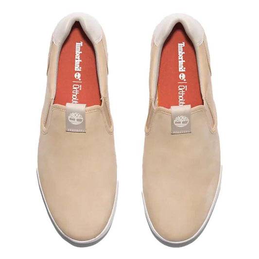 SENECA BAY LOW SLIP ON SNEAKER LIGHT BEIGE NUBUCK