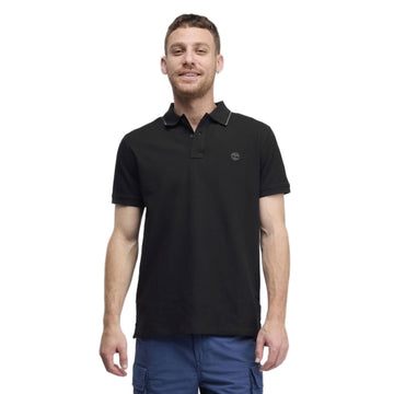 Millers River Printed Neck Short Sleeve Polo