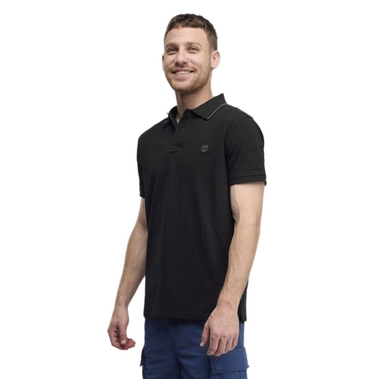 Millers River Printed Neck Short Sleeve Polo