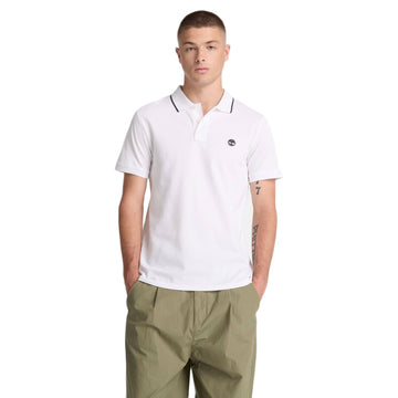 Millers River Printed Neck Short Sleeve Polo